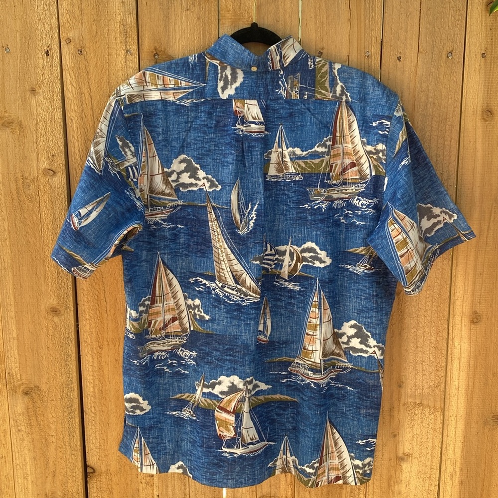 NWOT Mens Reyn Spooner Large Yachting Sailboat Hawaiian Aloha Shirt Classic Fit - Picture 5 of 8